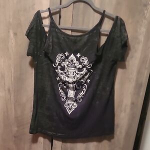 Affliction Black Cross Graphic Tee